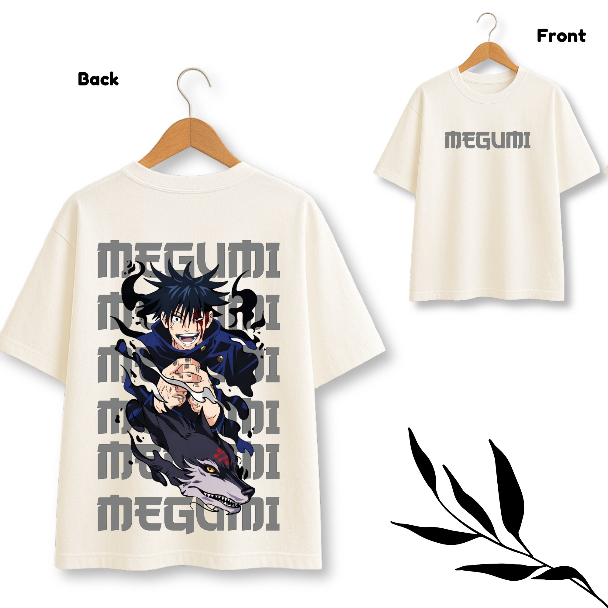 Megumi Fushiguro Jujutsu Kaisen White Overstize Tshirt