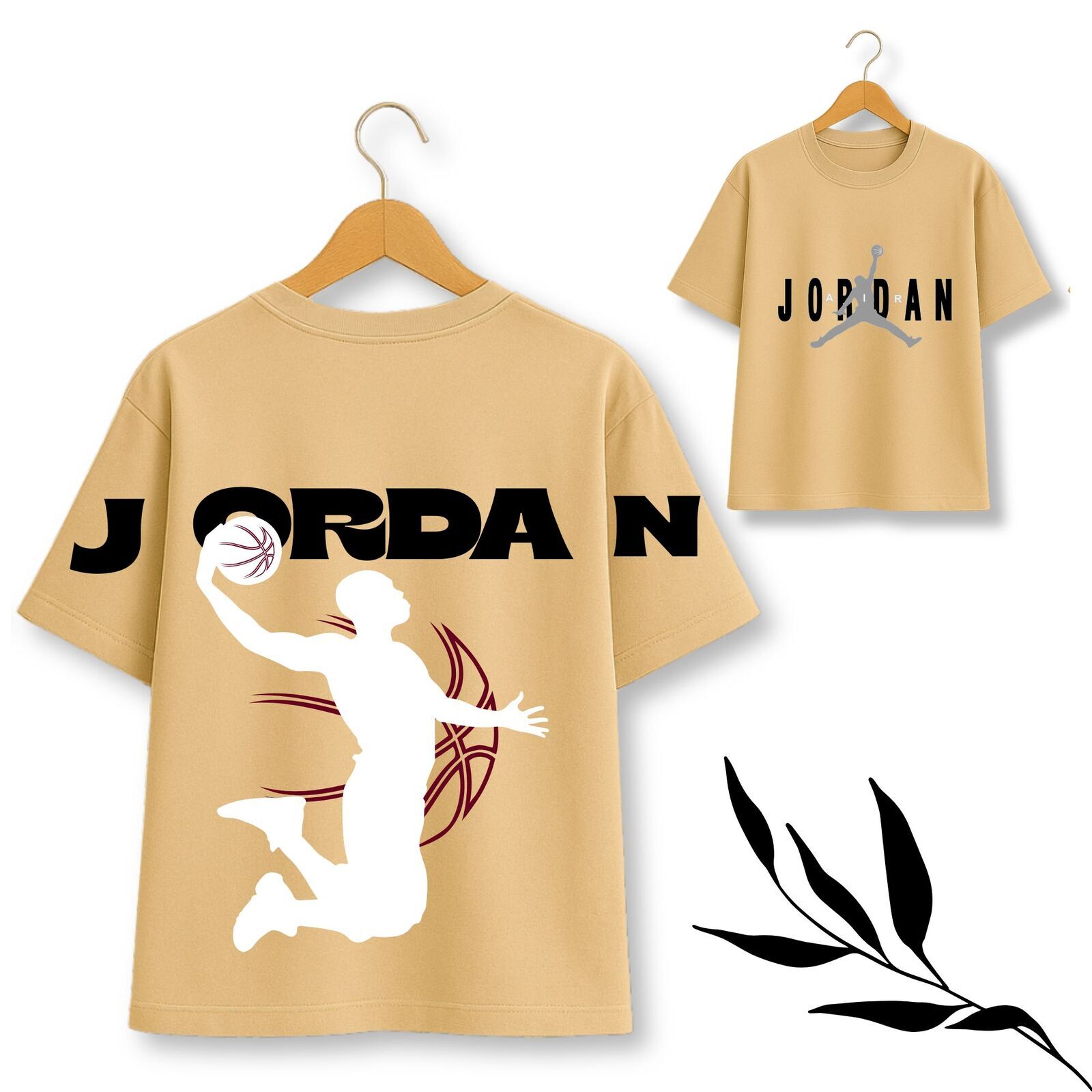 Jordan Beige Theme Oversize T-Shirt