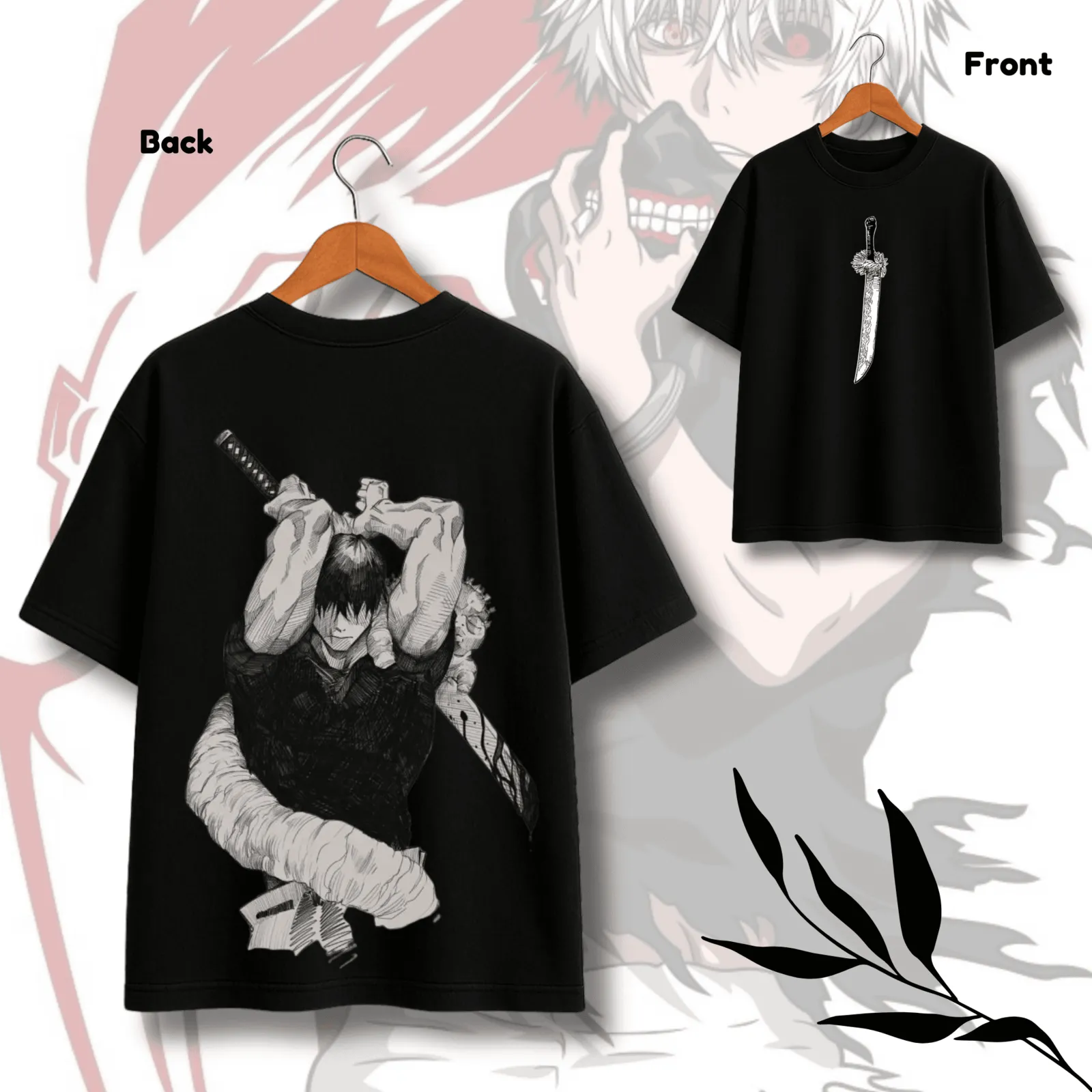 Toji Katana Theme Black T-shirt