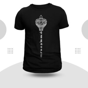 Sri Hanuman Gadha Theme T-Shirt Round Neck Black Color