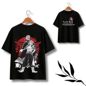 Black Tokyo Revengers Anime Theme Oversize T-Shirt
